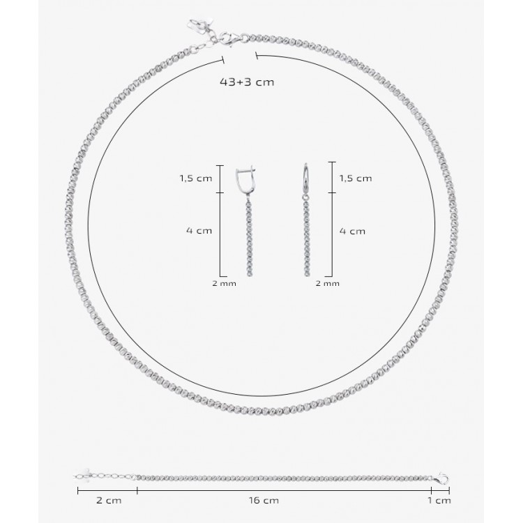 Сребърeн комплект ТOPIC ОNE - Колиета